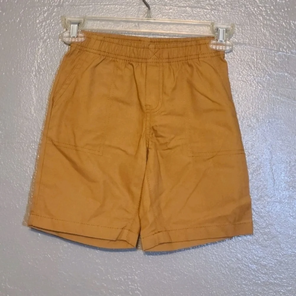 Carter's Tan BoysClassic Shorts Elastic Waist EUC Size 5 Front Pockets